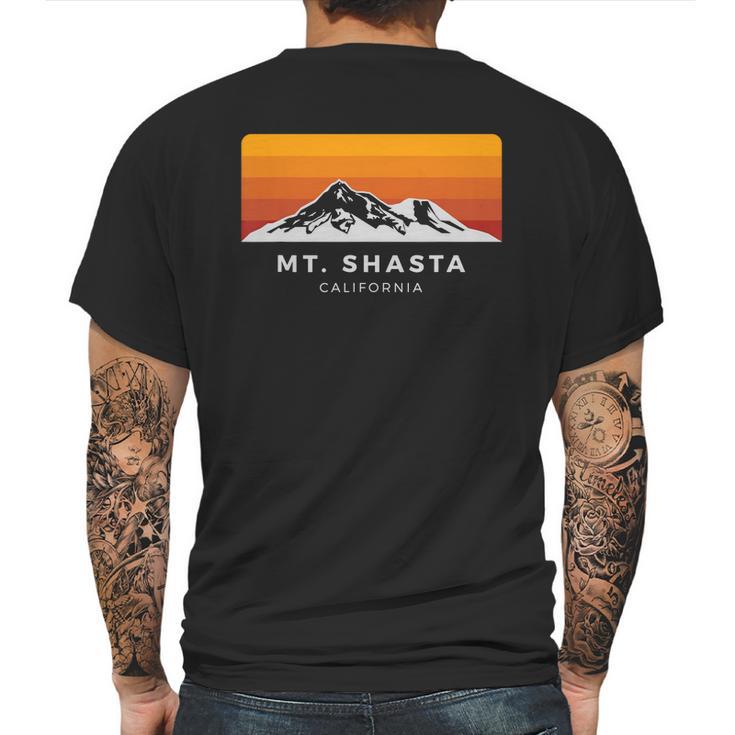 Retro Mount Shasta California Sunset Shirt Mens Back Print T-shirt