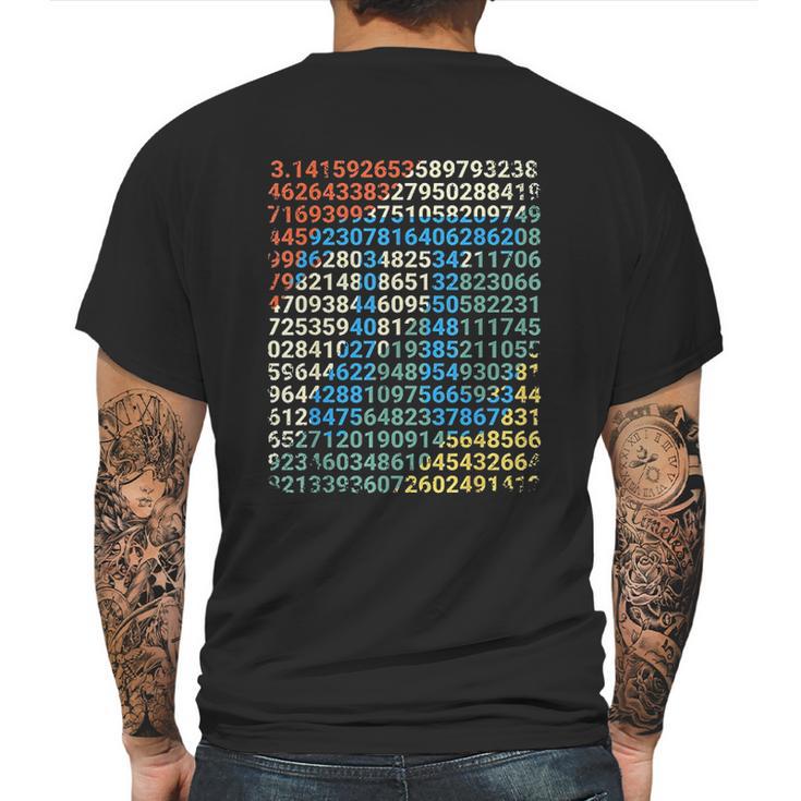 Retro Pi Math Vintage Nerd Mathematician Gift Mens Back Print T-shirt