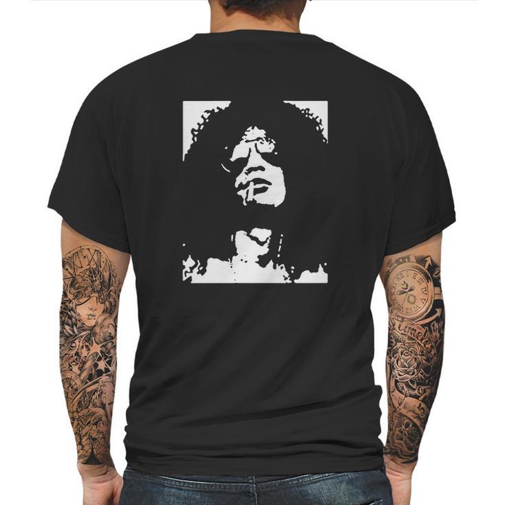 Retro Graphic Slash Portrait Artwork Mens Back Print T-shirt