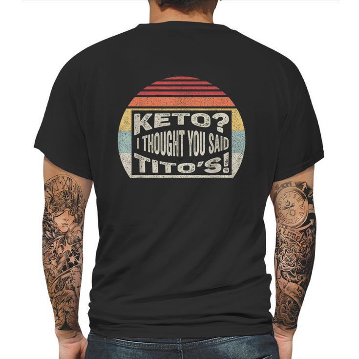 Retro Vintage Keto Diet Keto Mens Back Print T-shirt