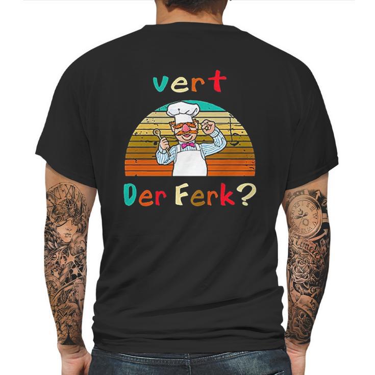 Retro Vintage Vert Der Ferk Mens Back Print T-shirt