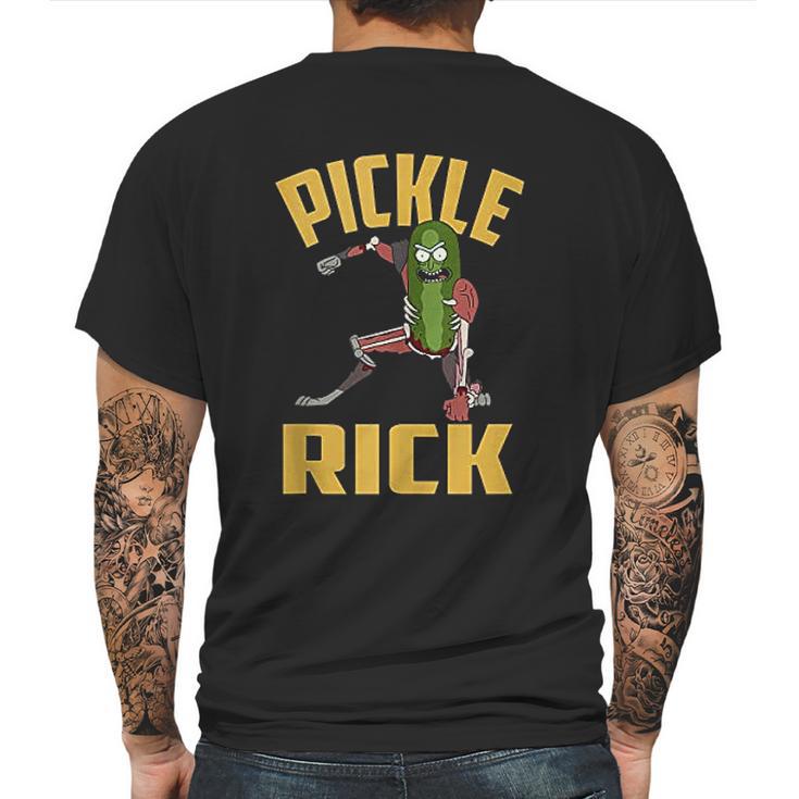 Rick And Morty Pickle Rick Ground Punch Mens Back Print T-shirt