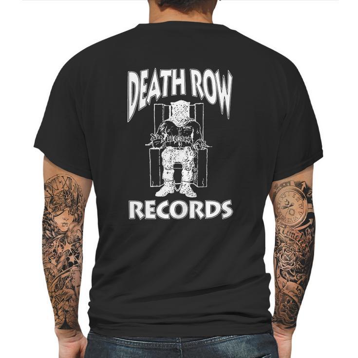 Ripple Junction Death Row Records White Logo Light Weight Crew Mens Back Print T-shirt