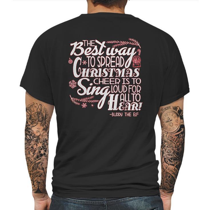 Ripple Junction Elf The Best Way To Spread Xmas Cheer Mens Back Print T-shirt