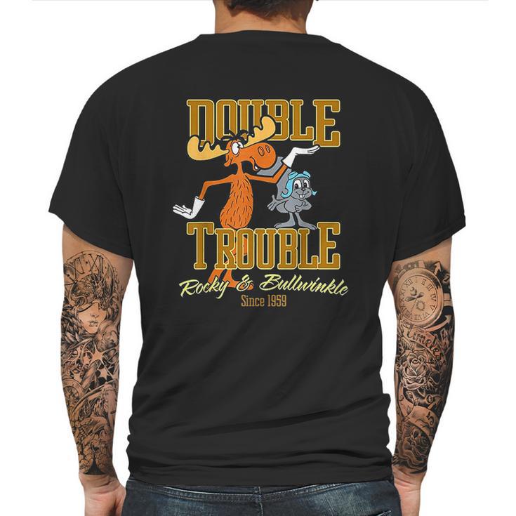 Rocky And Bullwinkle Double Trouble Pals Graphic Mens Back Print T-shirt