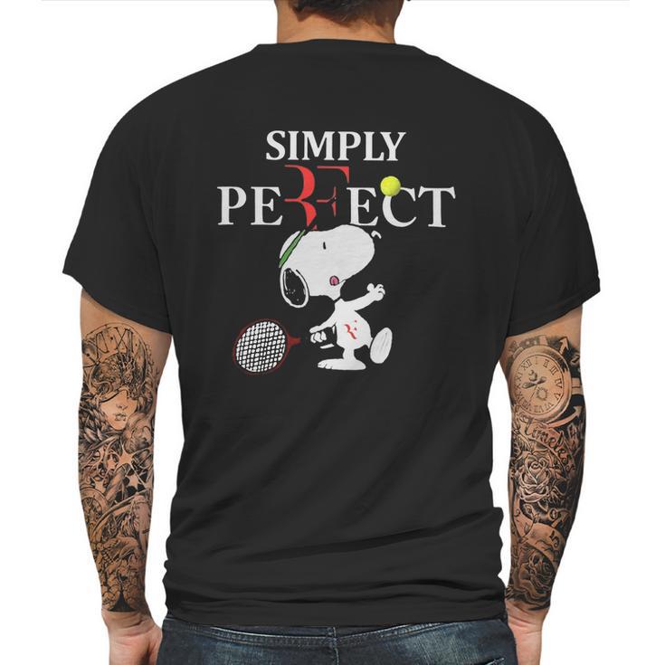 Roger Federer  Snoopy Simply Pefect Mens Back Print T-shirt