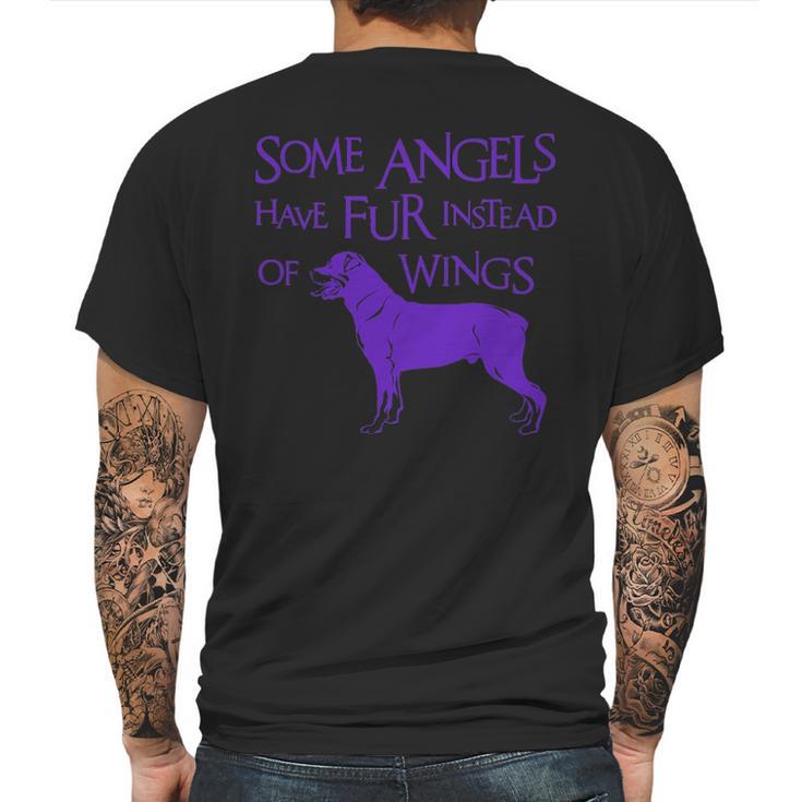 Rottweiler Angel Long Sleeve Mens Back Print T-shirt