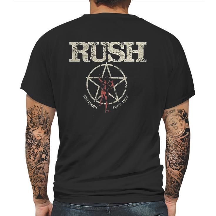 Rush American Tour 1977 Mens Back Print T-shirt