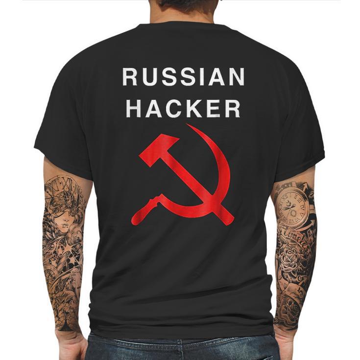 Russian Hacker Hammer And Sickle Funny Mens Back Print T-shirt