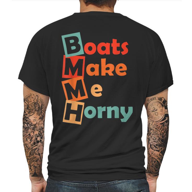 Sadiecrowell Boats Make Me Horny  Vintage Mens Back Print T-shirt