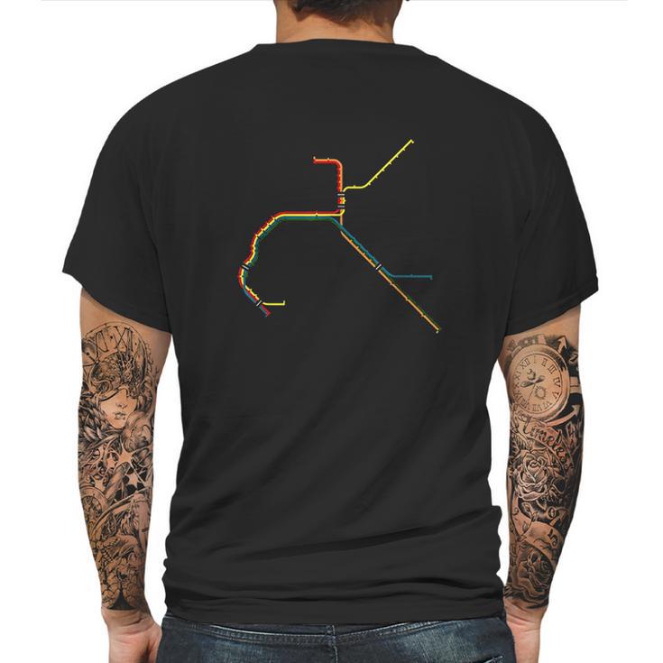 San Francisco Bart Bay Area Train Mens Back Print T-shirt