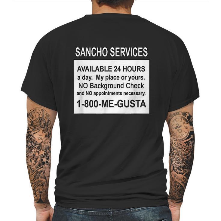 Sancho Services Mens Back Print T-shirt