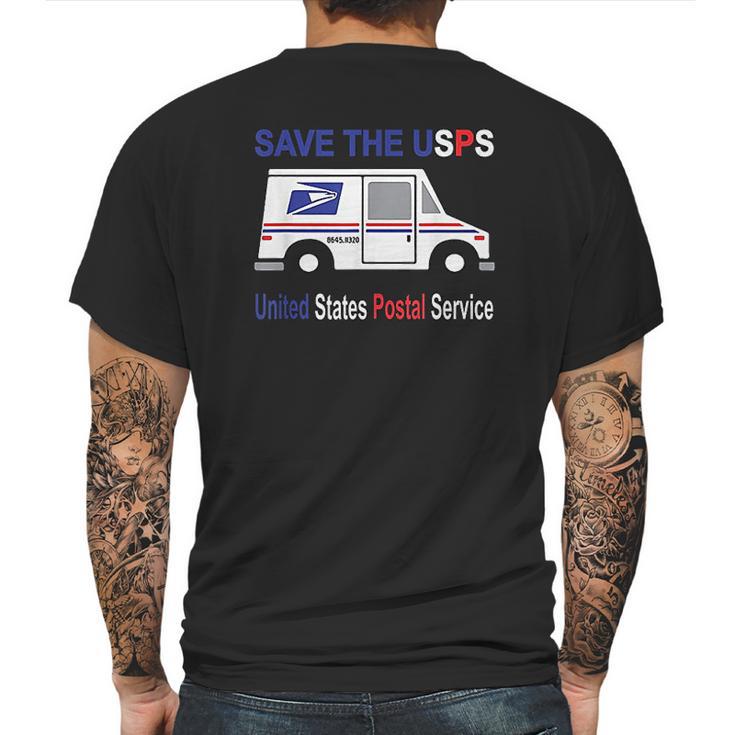 Save The Usps Mens Back Print T-shirt