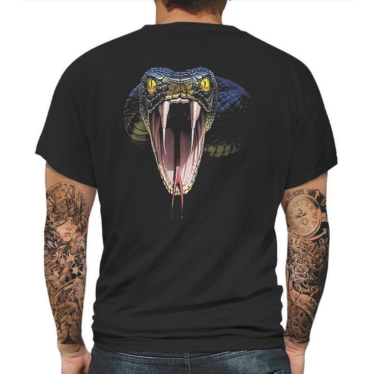 Scary Black Mamba Snake Halloween Mens Back Print T-shirt