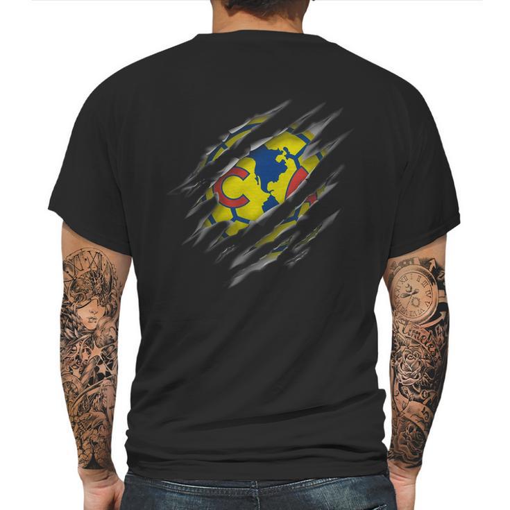 Scratch-Shirt-Bi-Heo - 3D Club America Mens Back Print T-shirt