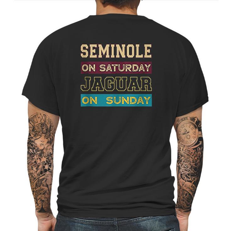 Seminole On Saturday On Sunday Jacksonville Mens Back Print T-shirt