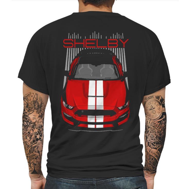 Shelby Gt350   Red Mens Back Print T-shirt