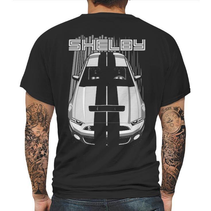 Shelby Gt500 S197   Whitesilver Mens Back Print T-shirt