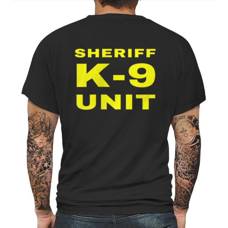 Sheriff K9 Unit Front And Back Print K9 Police Dog Handler Graphic Design Printed Casual Daily Basic Mens Back Print T-shirt