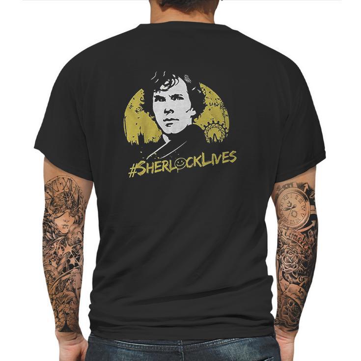 Sherlocklives Benedict Cumberbatch Nerd Mens Back Print T-shirt