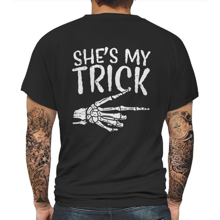 Mens Shes My Trick Matching Couple Halloween Costume Boyfriend Mens Back Print T-shirt