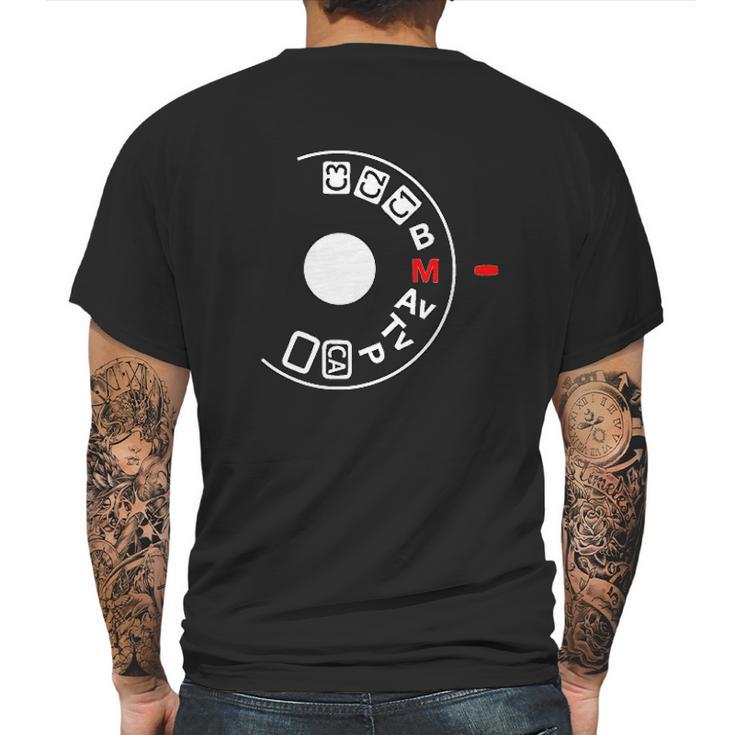 Shoot Manual Camera Buff Photography Lovers Mens Back Print T-shirt