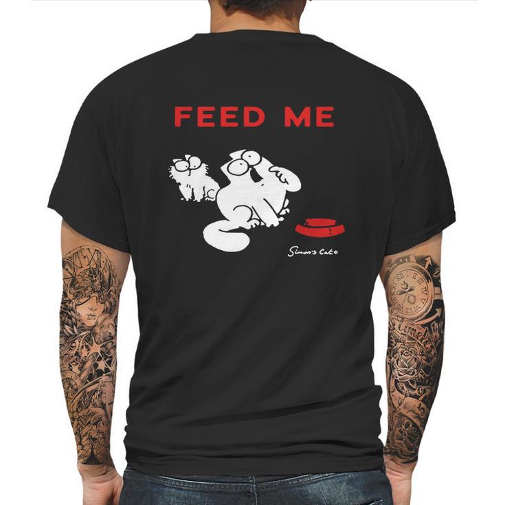 Simons Cat - Feed Me Mens Back Print T-shirt