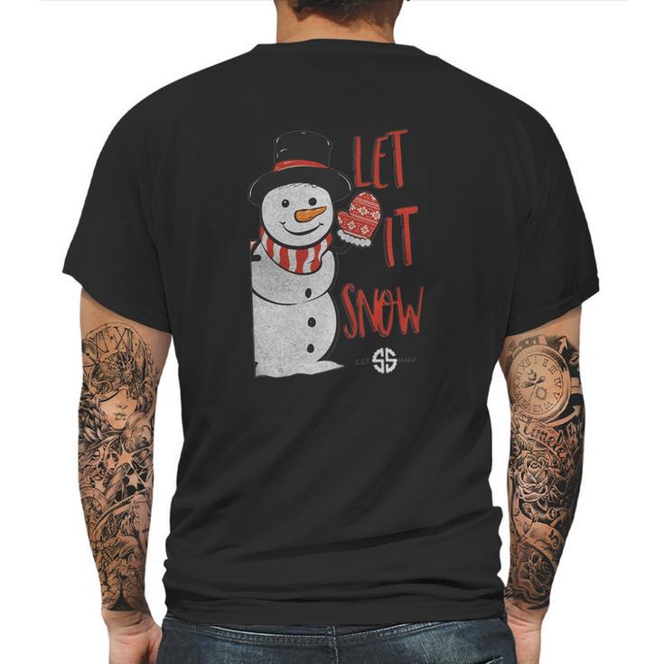 Simply Southern Let It Snow Mens Back Print T-shirt