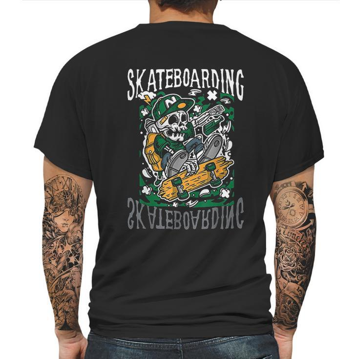 Skate Boarding Skull Skateboard Santa Cruz Street Wear Mens Back Print T-shirt