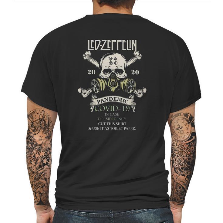 Skull Led Zeppelin 2020 Pandemic Covid-19 In Case Of Emergency Shirt Mens Back Print T-shirt