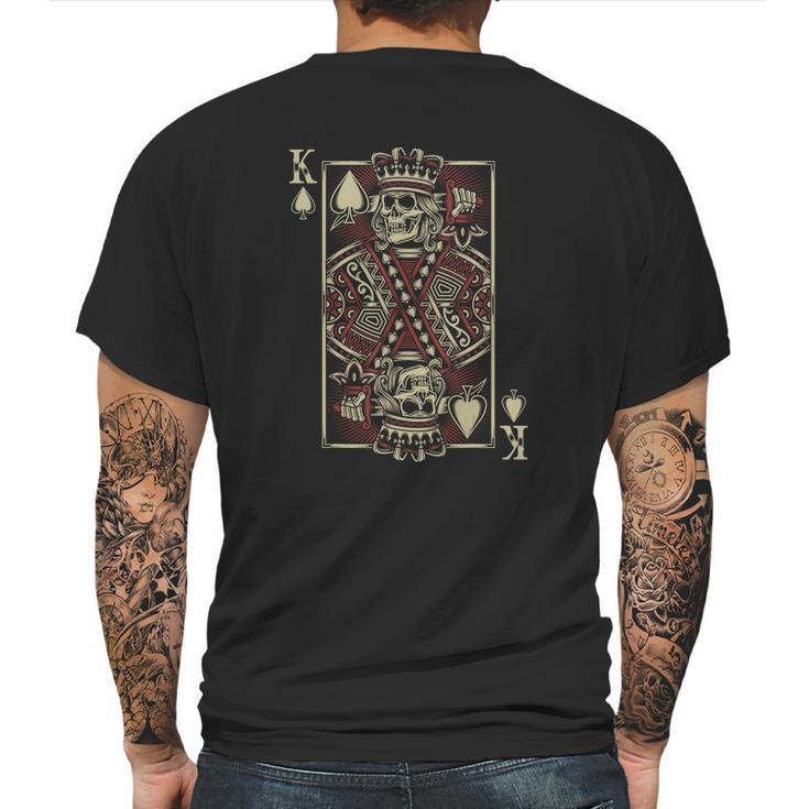 Skull Motorcycle Shirt Biker King Of Spades Card Game Poker Mens Back Print T-shirt