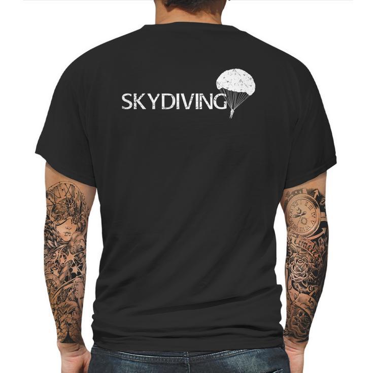 Skydiving Parachute Logo Mens Back Print T-shirt