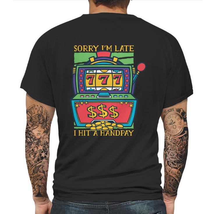 Slot Machine Handpay Mens Back Print T-shirt