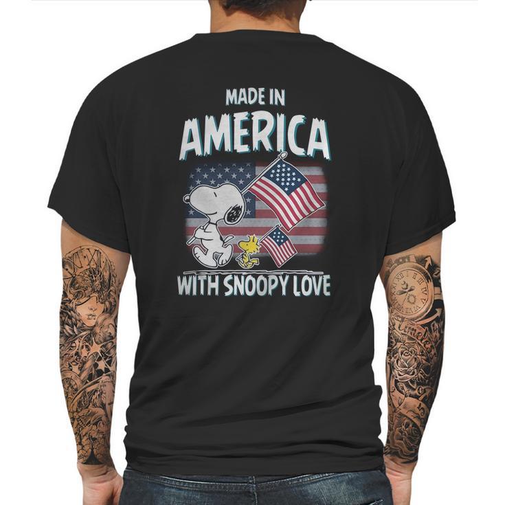 Snoopy America Mens Back Print T-shirt