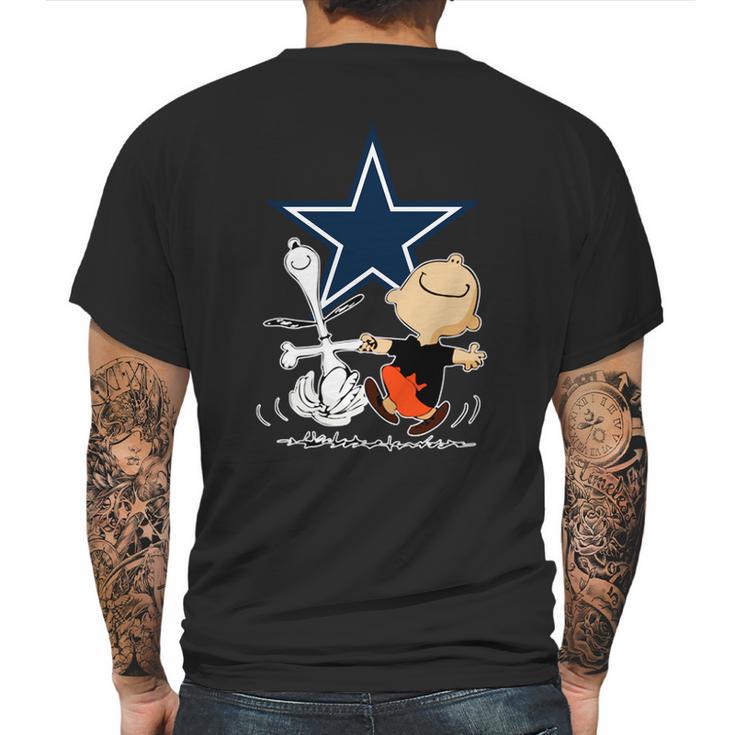 Snoopy Cowboys Fans Mens Back Print T-shirt