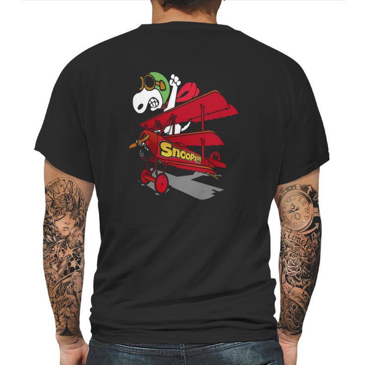 Snoopy Pilot Mens Back Print T-shirt