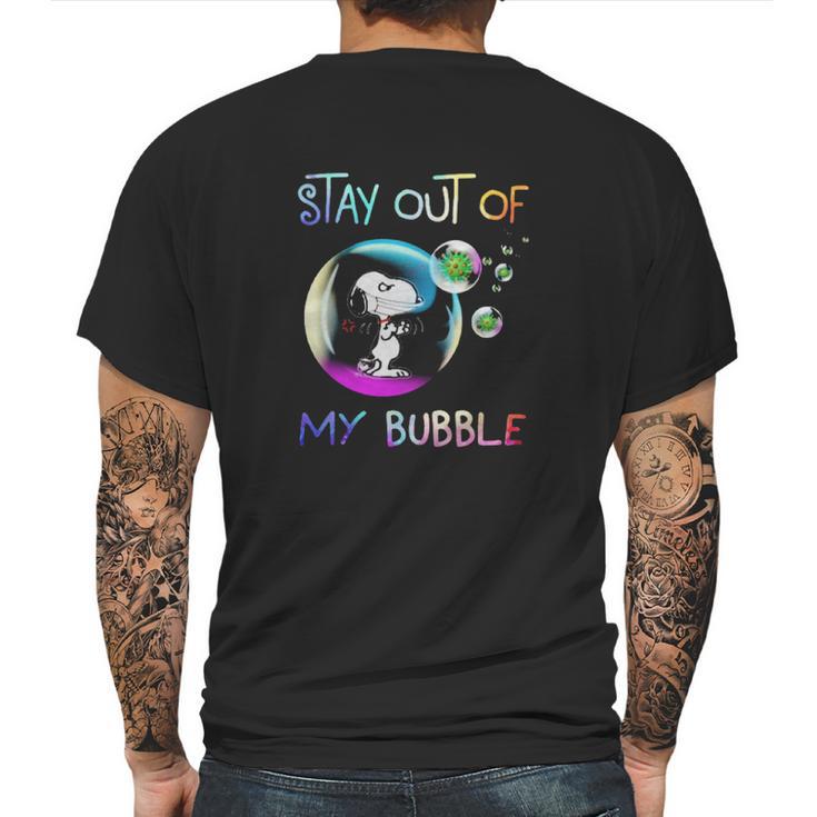 Snoopy Stay Out Of My Bubble Shirt Mens Back Print T-shirt