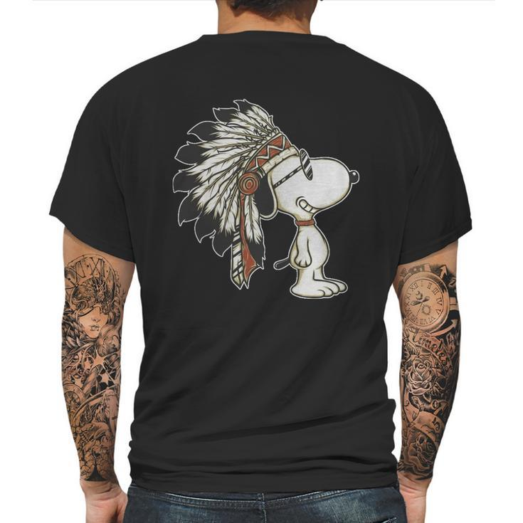 Snoopy Vintage Mens Back Print T-shirt