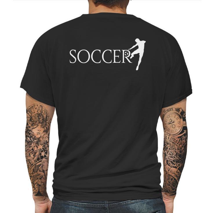 Soccer Player Logo Mens Back Print T-shirt