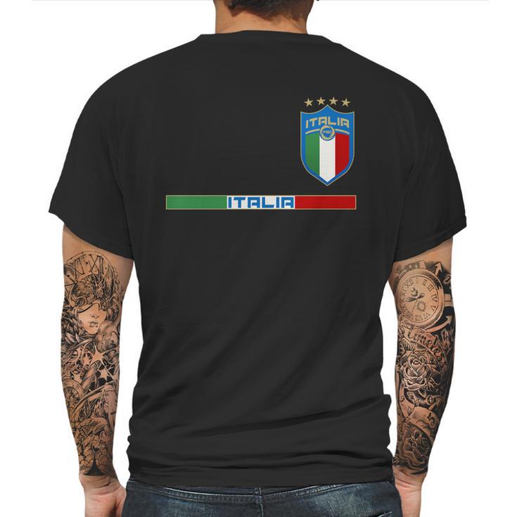 Soccer Team Championship Italia Italy Logo Mens Back Print T-shirt