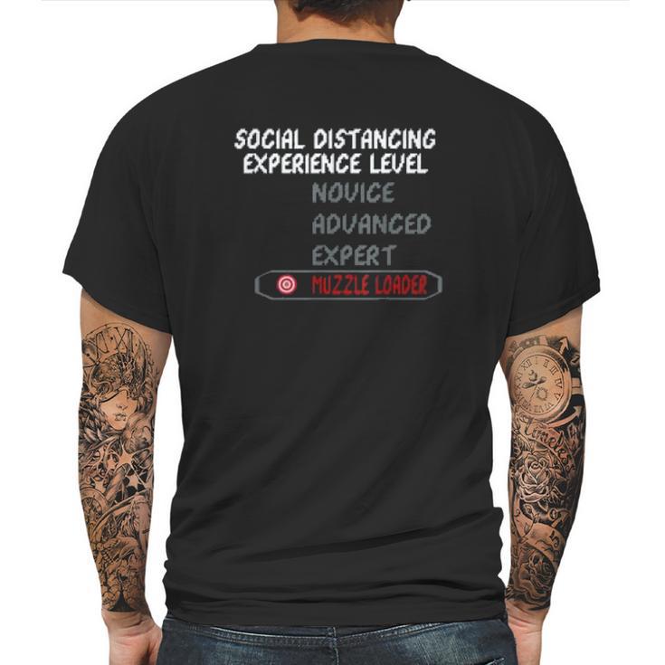 Social Distancing Experience Level Mens Back Print T-shirt