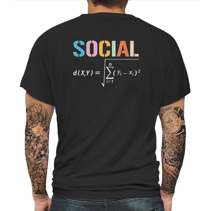 Social Distancing Formula Math Mens Back Print T-shirt