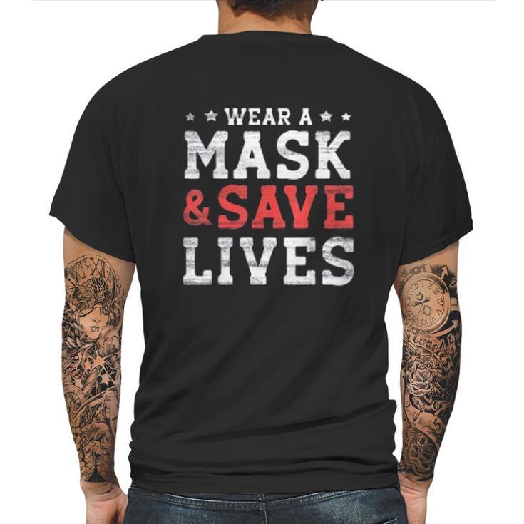 Social Distancing And Save Lives Mens Back Print T-shirt