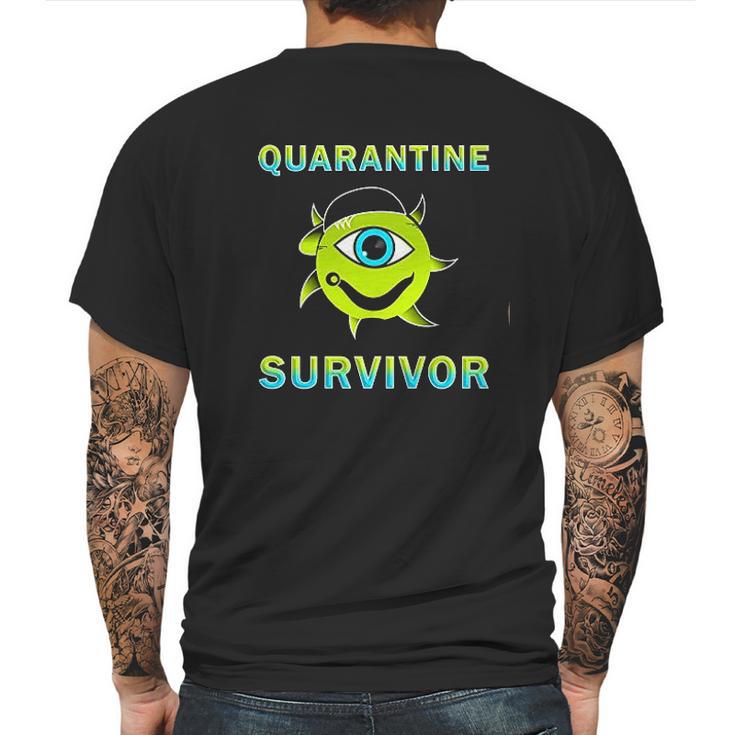 Social Distancing Survivor Mens Back Print T-shirt