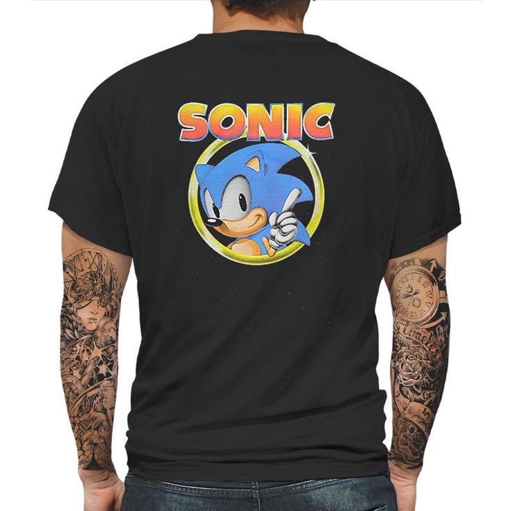 Sonic Hedgehog Mens Back Print T-shirt