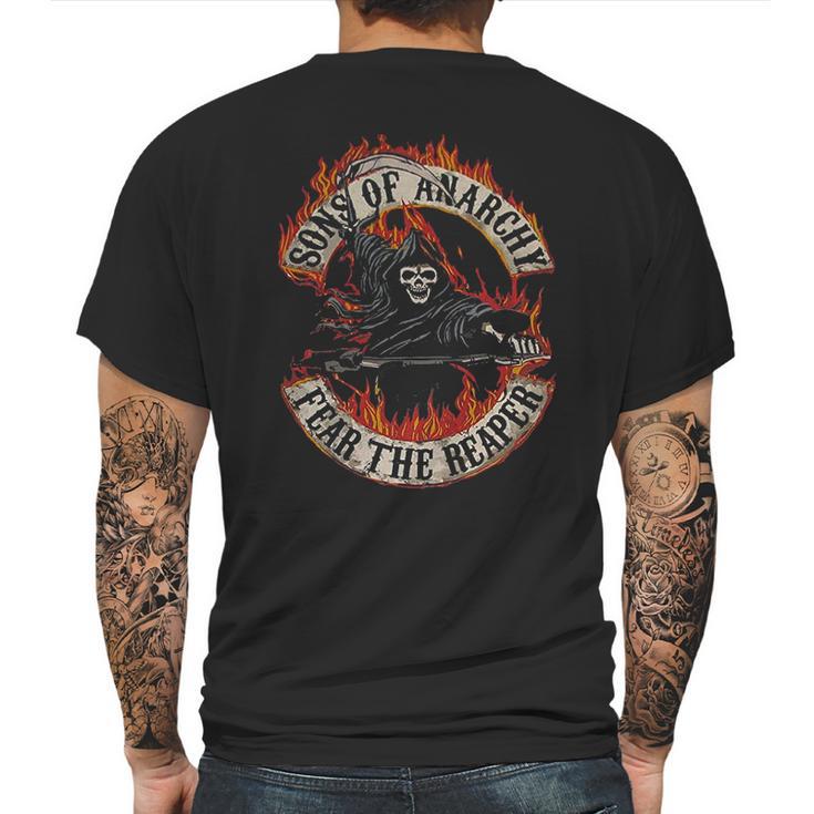 Sons Of Anarchy Fear The Reaper Flamed Logo Mens Back Print T-shirt