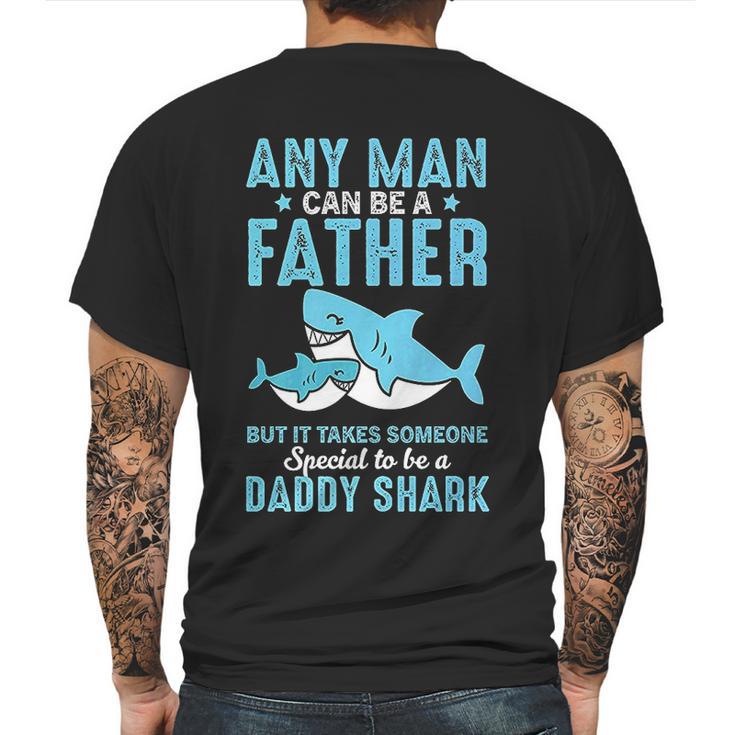 Special To Be A Daddy Shark Gift For Dad Papa Mens Back Print T-shirt