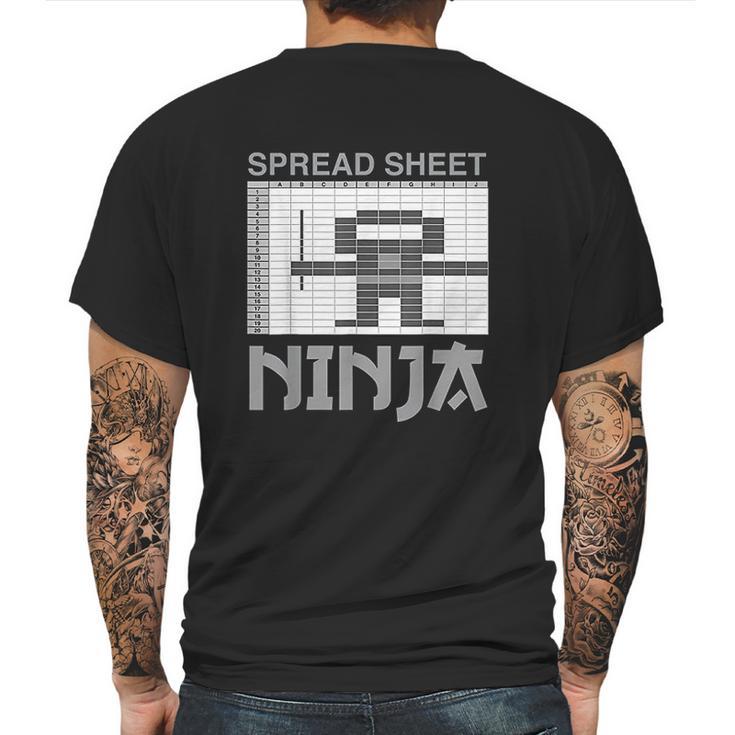 Spread Sheet Ninja Funny Office Party Excel Data Lover Mens Back Print T-shirt