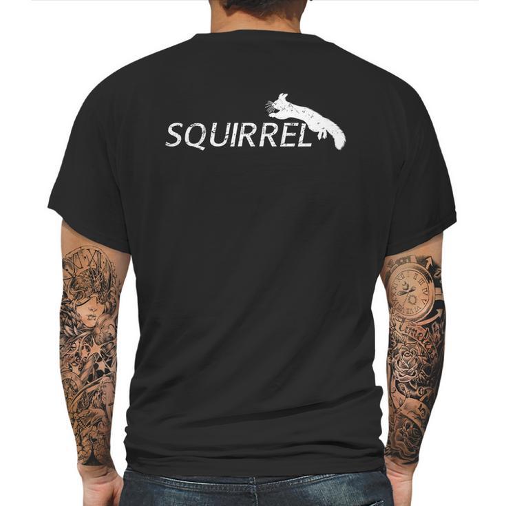 Squirrel Jumping Logo Mens Back Print T-shirt