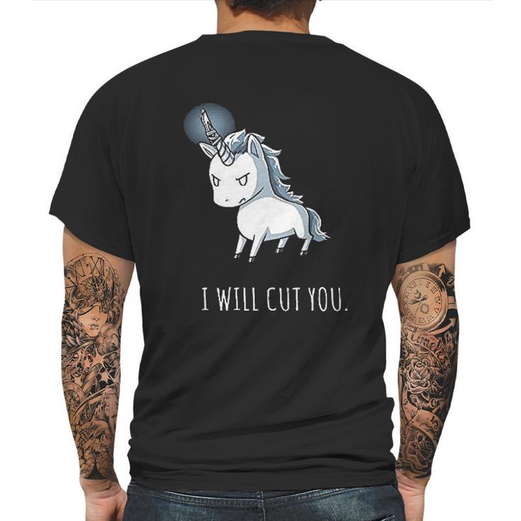 Stabby The Unicorn I Will Cut You Mens Back Print T-shirt